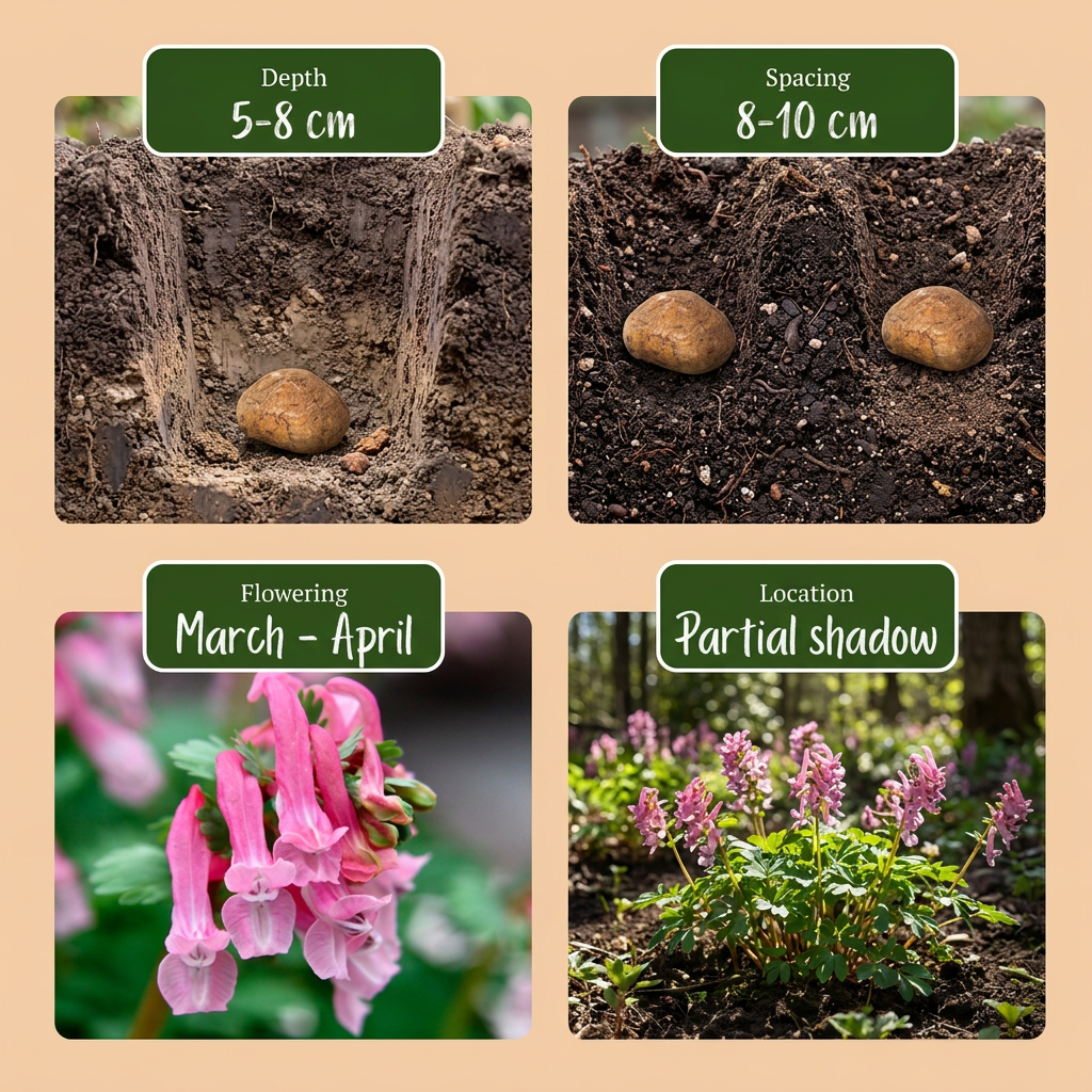 80x Corydalis Beth Evans - Helmbloem Beth Evans - Wit en Paars - Verwilderingsbol - Bolmaat 6/+