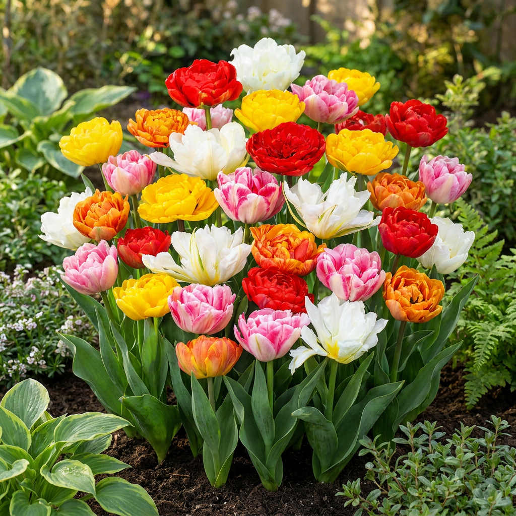 60x Tulipa Double mix - Gevulde tulp mix - Diversen - Voorjaarsbloeier - Bolmaat 11/13
