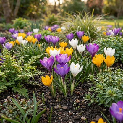400x Crocus Species mix - Krokus soortenmix - Diversen - Verwilderingsbol - Bolmaat 5/6