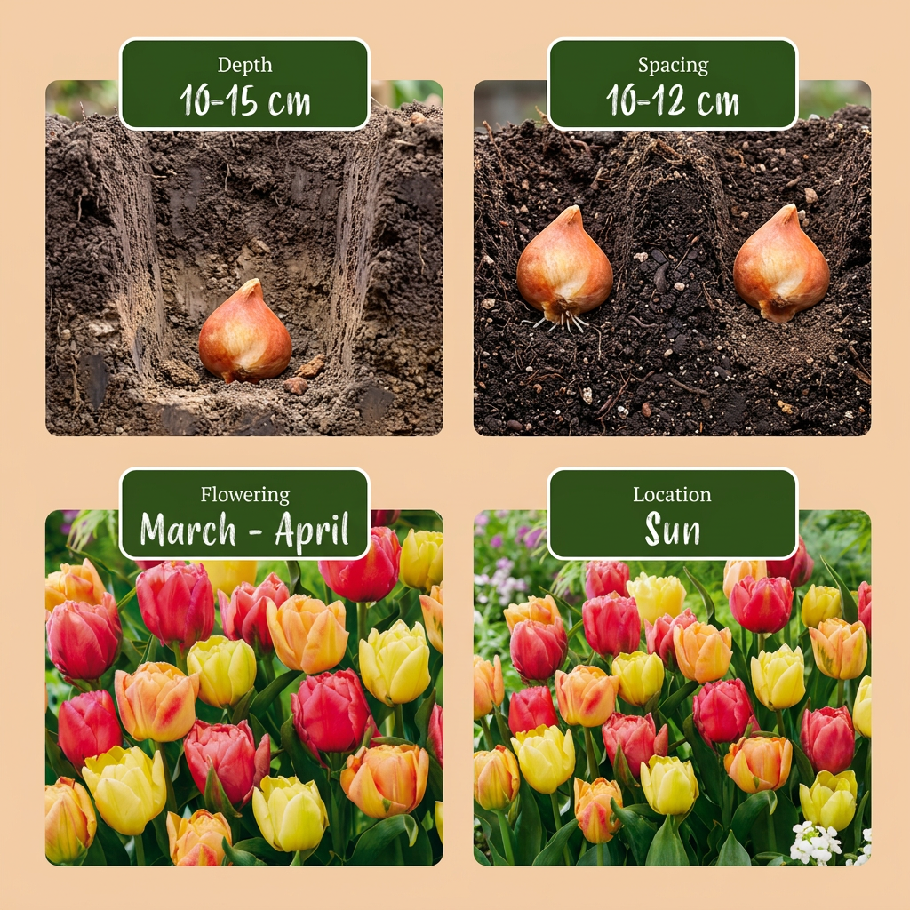 48x Tulipa Symbiosa mix - Tulp Symbiosa mix - Diversen - Voorjaarsbloeier - Bolmaat 11/12