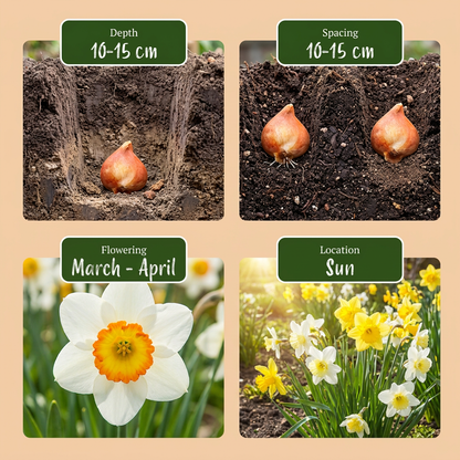 80x Narcissus mix - Narcissen mix - Diversen - Voorjaarsbloeier - Bolmaat 10/12