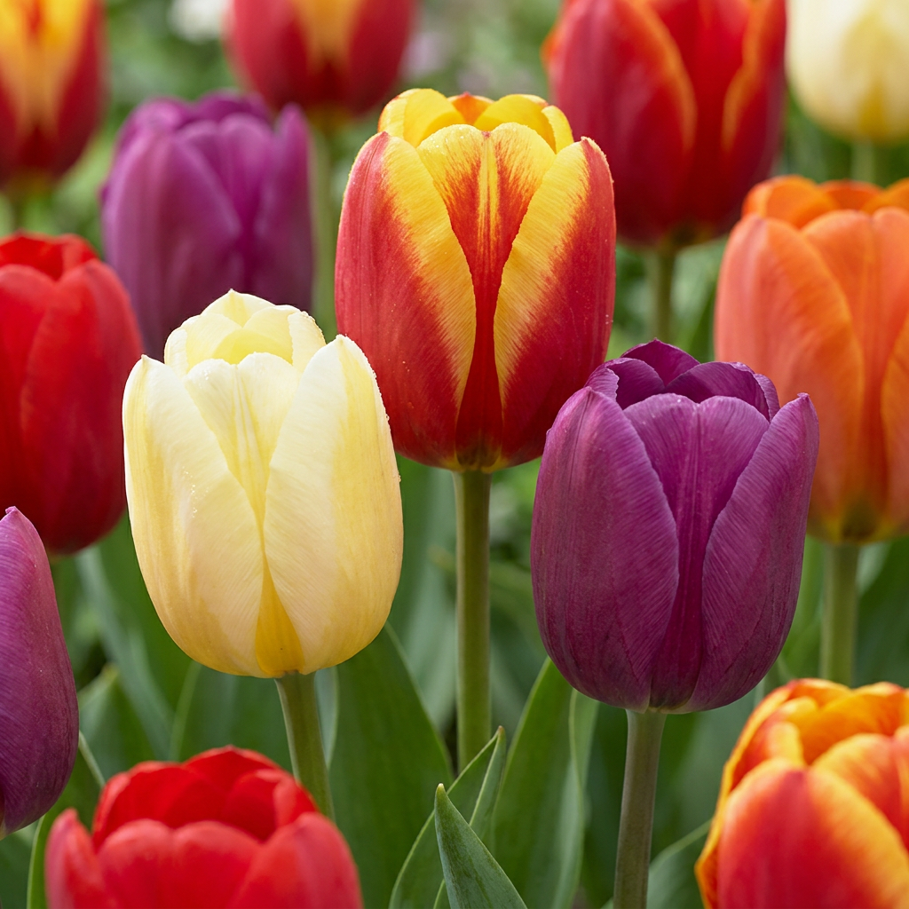 70x Tulipa Triumph mix - Triomftulp mix - Diversen - Voorjaarsbloeier - Bolmaat 11/17