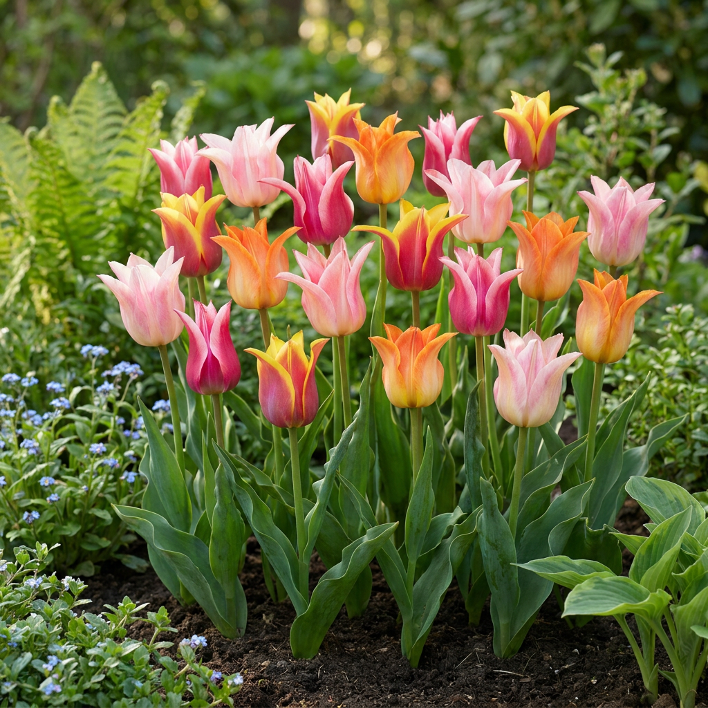 96x Tulipa Ballade mix - Lelievormige tulp Ballade mix - Diversen - Voorjaarsbloeier - Bolmaat 11/12