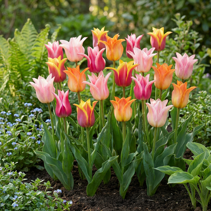 96x Tulipa Ballade mix - Lelievormige tulp Ballade mix - Diversen - Voorjaarsbloeier - Bolmaat 11/12