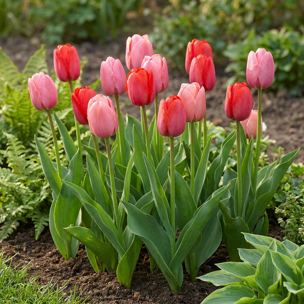 160x Tulipa Pink - Red - Tulp - Roze en Rood - Voorjaarsbloeier - Bolmaat 10/12
