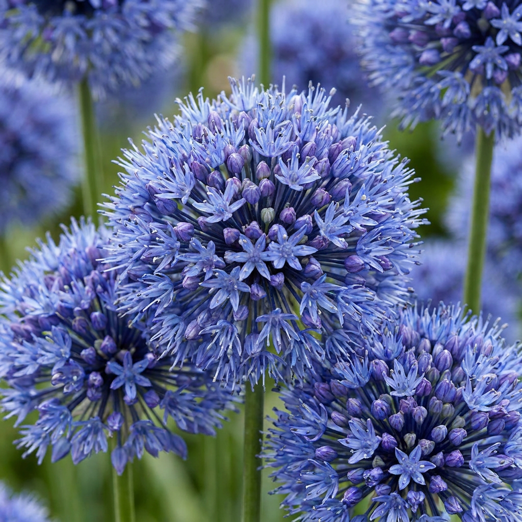80x Allium Caeruleum - Blauwe sieralui - Blauw - Zomerbloeier - Bolmaat 4/5