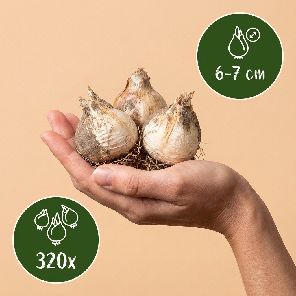 320x Allium Purple - White Mix - Sierui paars-wit mix - Paars en Wit - Zomerbloeier - Bolmaat 10/12