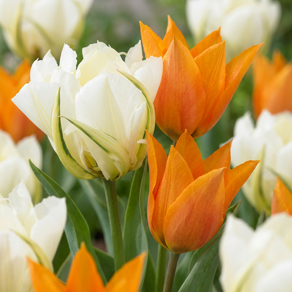 120x Tulipa Sunbath - Tulp Sunbath - Geel en Wit - Voorjaarsbloeier - Bolmaat 11/12