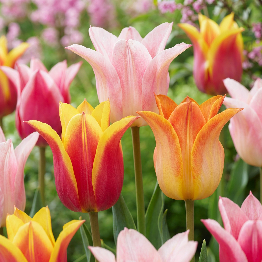 96x Tulipa Ballade mix - Lelievormige tulp Ballade mix - Diversen - Voorjaarsbloeier - Bolmaat 11/12