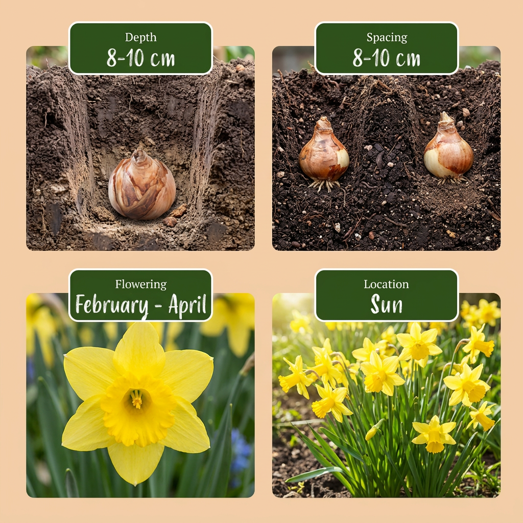 50x Narcissus Tete-A-Tete - Miniatuurnarcis - Geel - Voorjaarsbloeier - Bolmaat 10/11