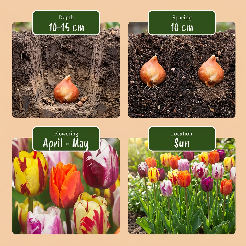 30x Tulipa Flaming Beauty Mix - Tulp Flaming Beauty Mix - Diversen - Voorjaarsbloeier - Bolmaat 11/12