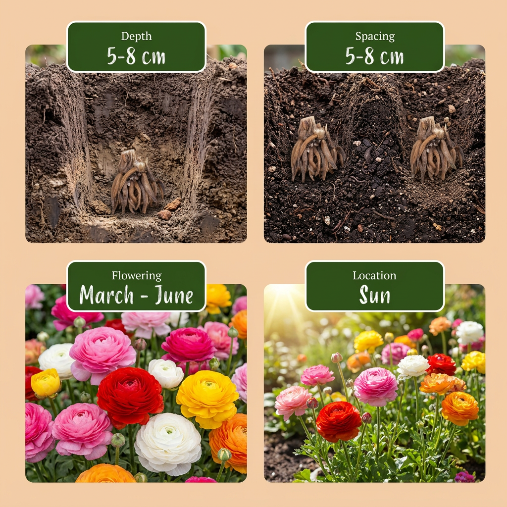 160x Ranunculus Mix - Ranonkel Mix - Diversen - Zomerbloeier - Bolmaat 5/6