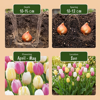24x Tulipa Sorbet mix - Tulp Sorbet mix - Diversen - Voorjaarsbloeier - Bolmaat 11/12