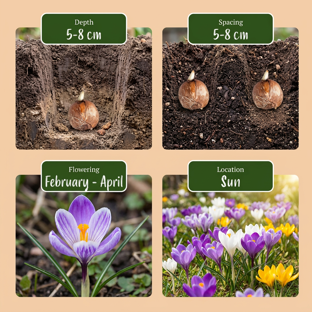 140x Crocus mix - Gemengde krokussen - Diversen - Verwilderingsbol - Bolmaat 7/8