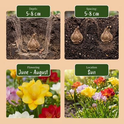 320x Freesia Double Mix - Dubbele fresia - Diversen - Snijbloem - Bolmaat 5/+