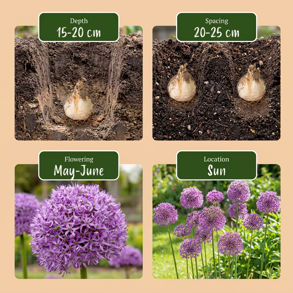 8x Allium Gladiator - Sierui - Paars - Zomerbloeier - Bolmaat 16/18