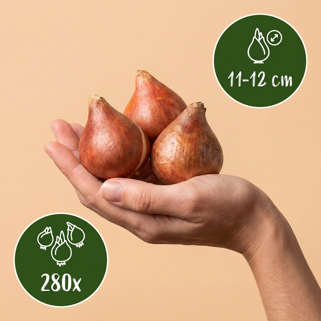 280x Tulipa Triumph mix - Triomf-tulp mix - Diversen - Voorjaarsbloeier - Bolmaat 11/17