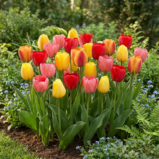 160x Tulipa Darwin Hybride mix - Darwin-tulp mix - Diversen - Voorjaarsbloeier - Bolmaat 10/12