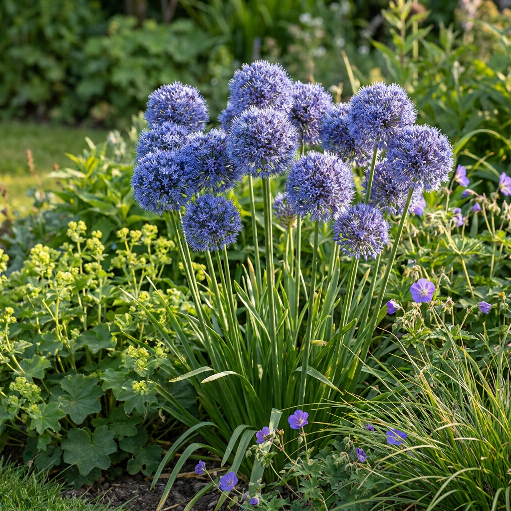 160x Allium Caeruleum - Blauwe sieralui - Blauw - Zomerbloeier - Bolmaat 4/5