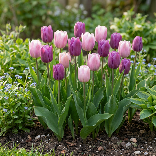 24x Tulipa Macron mix - Tulp Macron mix - Diversen - Voorjaarsbloeier - Bolmaat 11/12