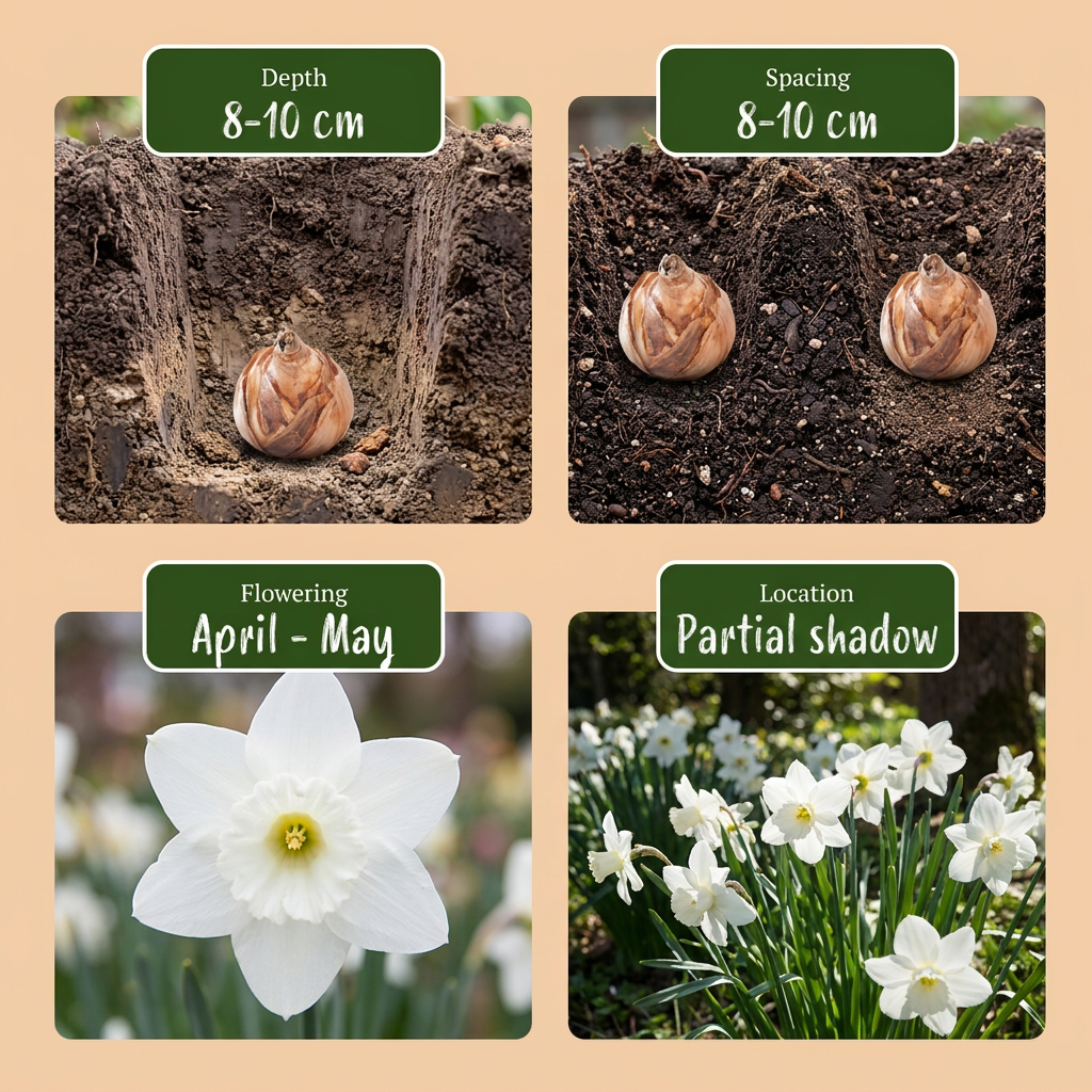 120x Narcissus Triandrus Thalia - Engelennarcis - Wit - Voorjaarsbloeier - Bolmaat 10/12