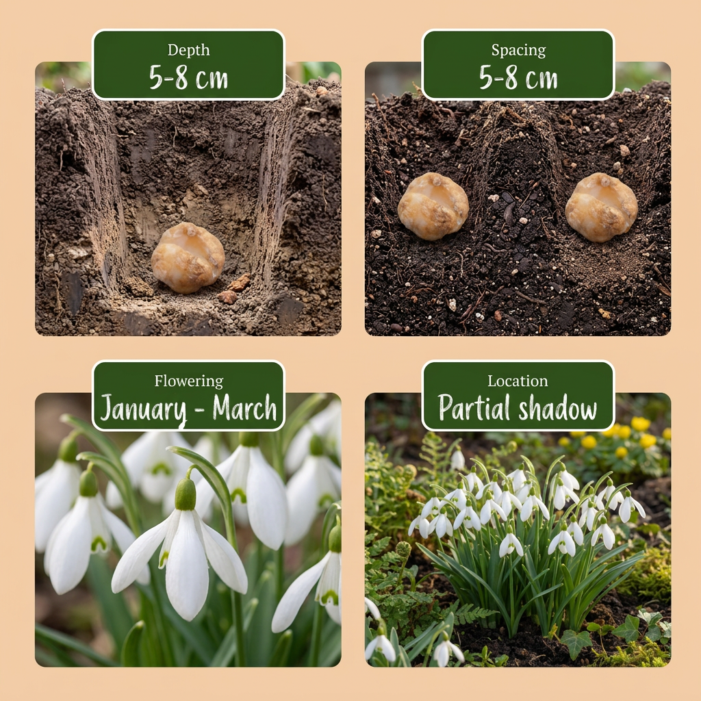 100x Galanthus Elwesii - Grote sneeuwklokje - Wit - Voorjaarsbloeier - Bolmaat 5/6