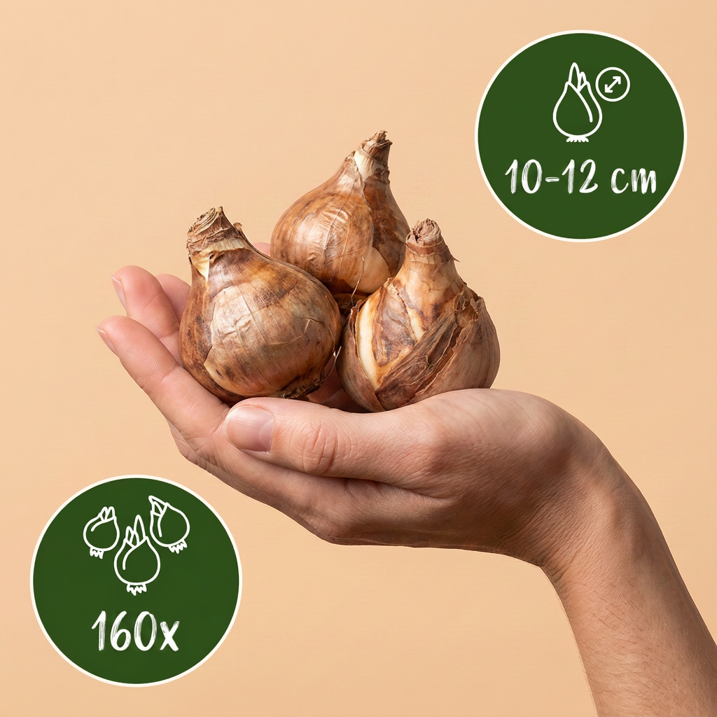 160x Narcissus Botanical Mix - Botanische narcissenmix - Geel en Wit - Verwilderingsbol - Bolmaat 10/12