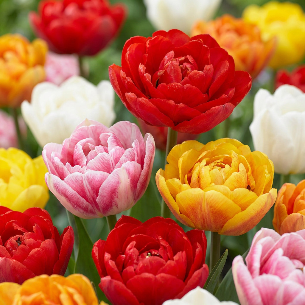 60x Tulipa Double mix - Gevulde tulp mix - Diversen - Voorjaarsbloeier - Bolmaat 11/13