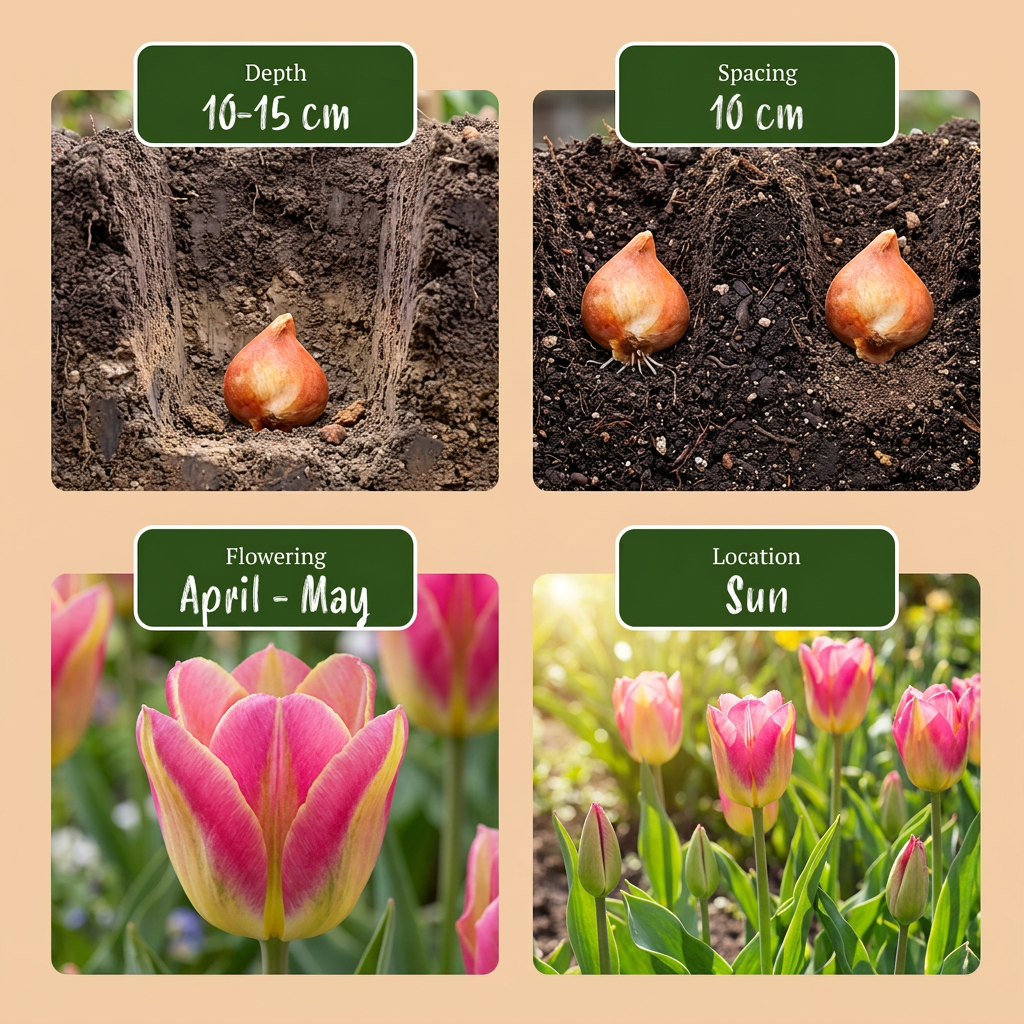 96x Tulipa Striped Crown - Gestreepte Kroon Tulp - Diversen - Voorjaarsbloeier - Bolmaat 11/12
