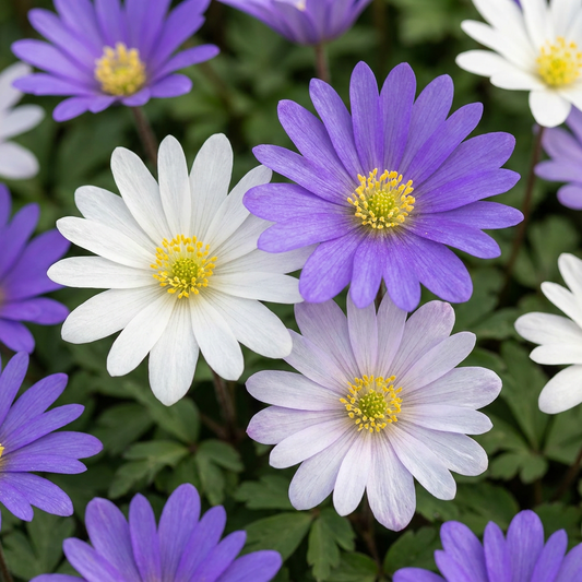400x Anemone Blanda mix - Griekse anemoon mix - Diversen - Verwilderingsbol - Bolmaat 4/5