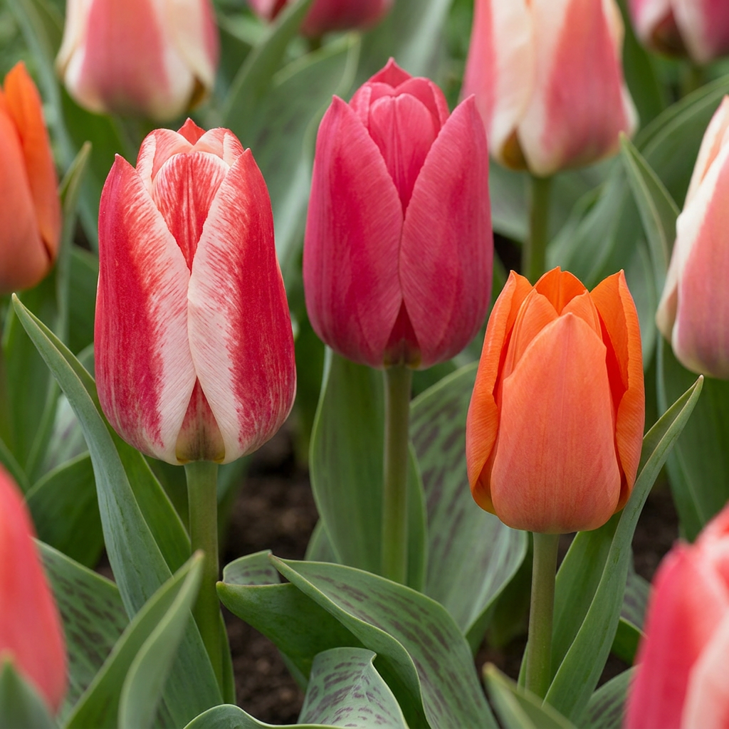 320x Tulipa Greigii mix - Greigii-tulp mix - Diversen - Voorjaarsbloeier - Bolmaat 11/14
