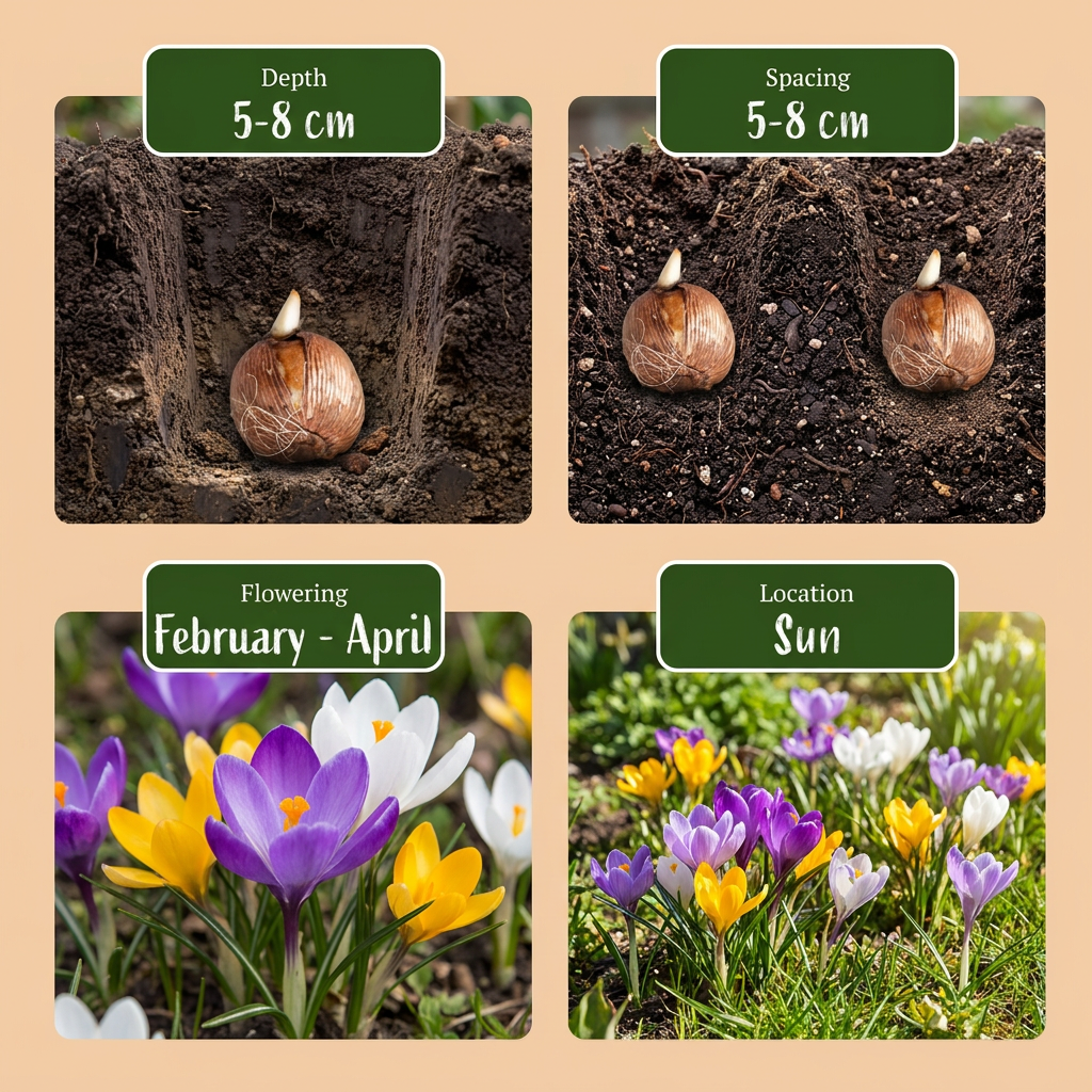 50x Crocus Species mix - Krokus soortenmix - Diversen - Verwilderingsbol - Bolmaat 5/6