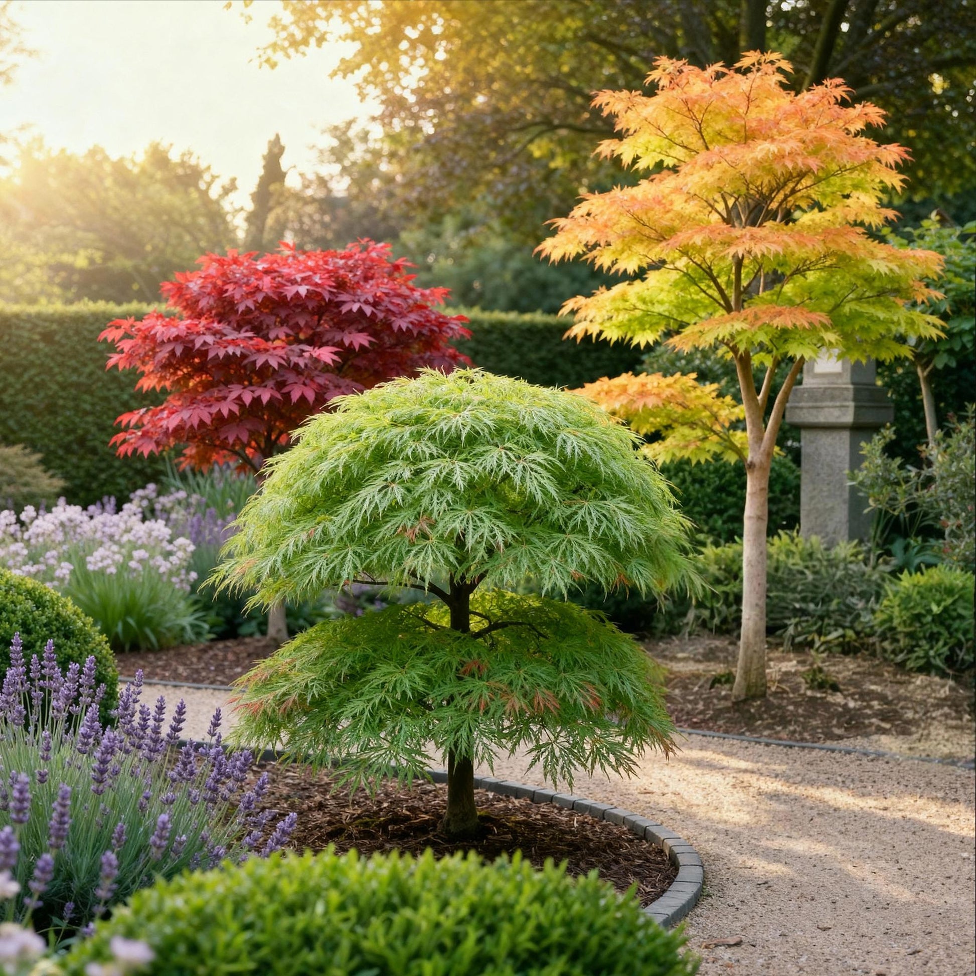 Tuinplant - Acer palmatum Tricolour - 3 Planten - Weinig Onderhoud - Forestbloom